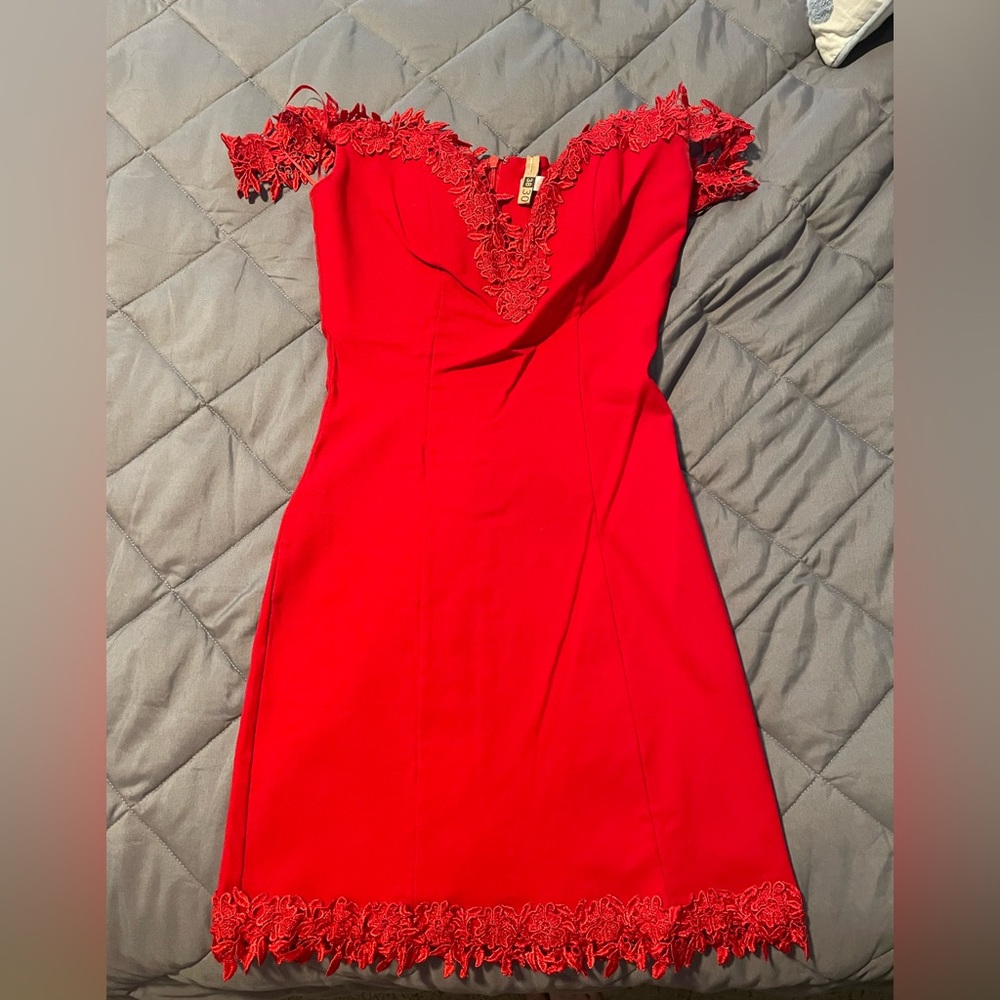 Boutique Luxxel red dress. Marked as large but fits like XS/S.
